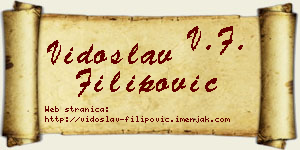 Vidoslav Filipović vizit kartica